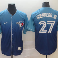 Men's Toronto Blue Jays1 Vladimir Guerrero Jr. #27 Blue Stitched Jersey