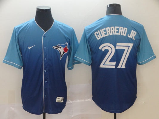 Men's Toronto Blue Jays Vladimir Guerrero Jr. #27 Blue Stitched Jersey1
