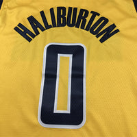 Men's Indiana Pacers Tyrese Haliburton #0 Gold Swingman Jersey1 - Statement Edition