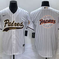 Men's San Diego Padres White Replica Player Jersey1 Joint Edition