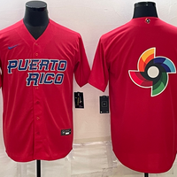 Men's 2023 World Baseball Classic Puerto Rico Red Jersey1
