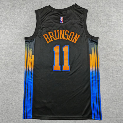 Men's New York Knicks Jalen Brunson #11 Black Swingman Jersey - Statement Edition