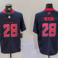 Men's Houston Texans Joe Mixon #28 Navy 2nd Alternate Game Jersey