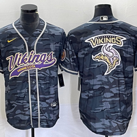 Men's Minnesota Vikings Grey Camouflage Game Jersey1