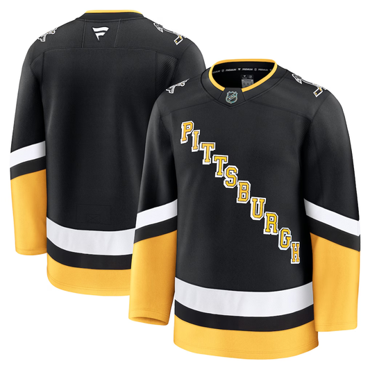 Men's Pittsburgh Penguins Fanatics Black Alternate Premium Blank Jersey