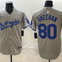 Men's Los Angeles Dodgers Bobby Miller Sheehan #80 Gray Road Replica Jersey