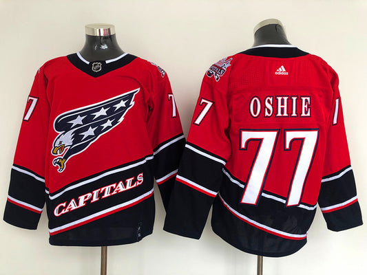 Men's Washington Capitals TJ Oshie #77 Red Player Game Jersey1