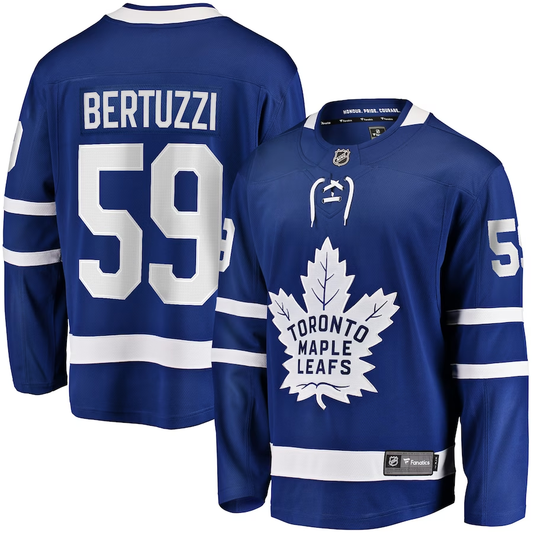 Men's Toronto Maple Leafs Tyler Bertuzzi #59 Blue Player Game Jersey1