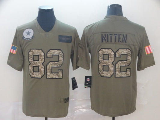 Men's Dallas Cowboys Jason Witten #82 Brown Game Player Jersey1