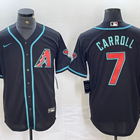 Men's Arizona Diamondbacks Corbin Carroll #7 Black Replica Player Jersey1