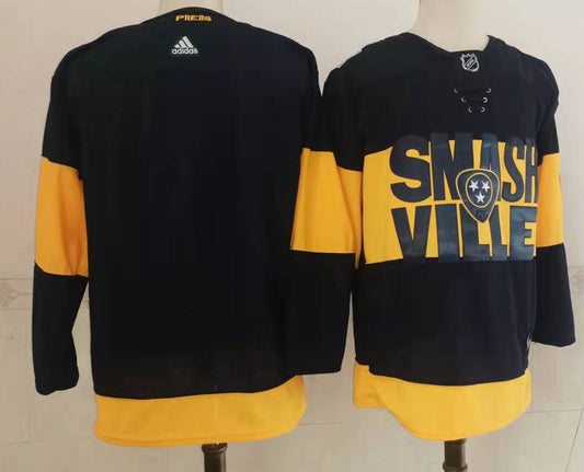 Men's Nashville Predators Black Blank Jersey1