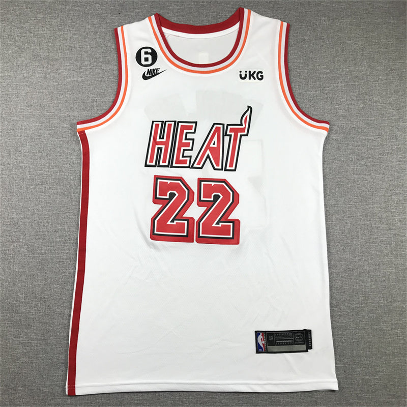 Men's Miami Heat Jimmy Butler #22 White 2022/23 Swingman Jersey1 - Classic Edition