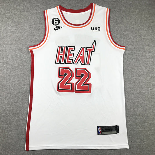Men's Miami Heat Jimmy Butler #22 White 2022/23 Swingman Jersey1 - Classic Edition