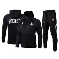 Men's Houston Rockets Black 2019/20 Showtime Full-Zip Therma Flex Performance Hoodie
