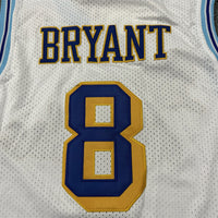 Men's Los Angeles Lakers Kobe Bryant 1996-97 White Hardwood Classics Authentic Jersey1