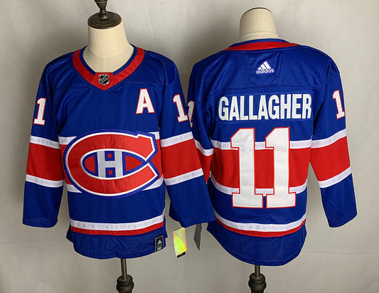 Men's Montreal Canadiens Brendan Gallagher #11 Blue Player Game Jersey1