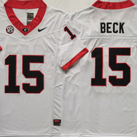 Men's Georgia Bulldogs Carson Beck #15 White Game Jersey