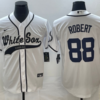 Men's Chicago White Sox Luis Robert #88 White Replica Player Jersey1 Joint Edition