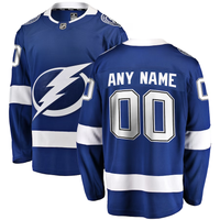 Men's Tampa Bay Lightning Blue Home Breakaway Custom Jersey1
