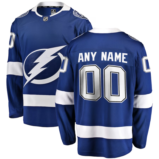 Men's Tampa Bay Lightning Blue Home Breakaway Custom Jersey1