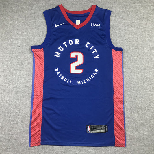 Men's Detroit Pistons Cade Cunningham Blue 2020/21 Swingman Fashion Jersey1