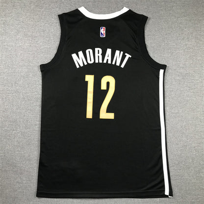 Men's Memphis Grizzlies Ja Morant #12 Black 2023/24 Swingman Jersey1 - City Edition