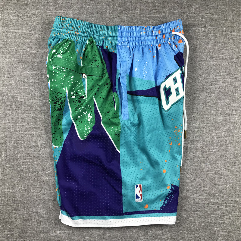 Men's Charlotte Hornets Teal Swingman Pocket Shorts11