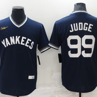 Men's New York Yankees Aaron Judge #99 Navy Authentic Game Jersey1
