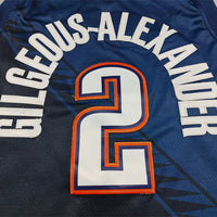 Men's Oklahoma City Thunder Shai Gilgeous-Alexander #2 Navy 2025/26 Swingman Jersey - City Edition