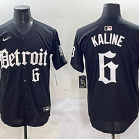 Men's Detroit Tigers Al Kaline #6 Black Limited Player Jersey