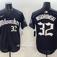 Men's Milwaukee Brewers Jacob Misiorowski #32 Black Replica Player Jersey