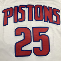 Men's Detroit Pistons Derrick Rose White 2021/22 Fast Break Replica Jersey1