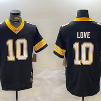 Men's Green Bay Packers Jordan Love #10 Black Player Jersey1