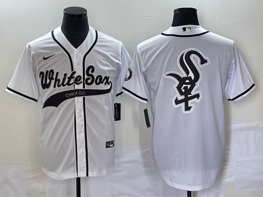 Men's Chicago White Sox White Replica Team Jersey1 Joint Edition