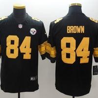 Men's Pittsburgh Steelers Antonio Brown #84 Black Alternate Legend Jersey1