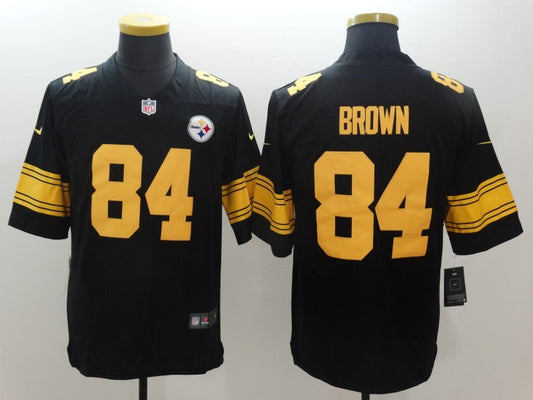 Men's Pittsburgh Steelers Antonio Brown #84 Black Alternate Legend Jersey1