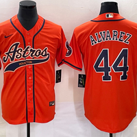 Men's Houston Astros Yordan Alvarez #44 Orange Replica Jersey1 Joint Edition