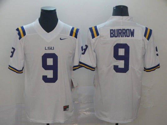 Men's Cincinnati Bengals Joe Burrow #9 White Team Game Jersey1