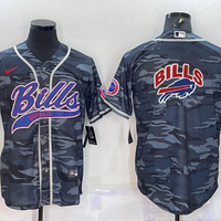 Men's Buffalo Bills Grey Camouflage Game Jersey1