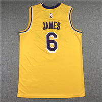 Men's Los Angeles Lakers LeBron James #6 Gold 2022/23 Swingman Jersey1 - Icon Edition