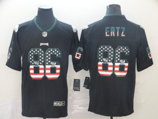 Men's Philadelphia Eagles Zach Ertz #86 Black Game Player Jersey1