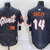 Men's San Francisco Giants Patrick Bailey #14 Anthracite 2025 City Connect Limited Jersey