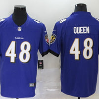 Men's Baltimore Ravens Patrick Queen #48 Purple Game Player Jersey1
