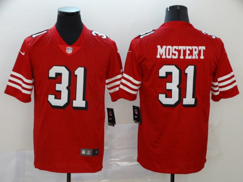 Men's San Francisco 49ers Raheem Mostert #31 Red Game Jersey1