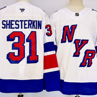 Men's New York Rangers Igor Shesterkin #31 White Player Jersey