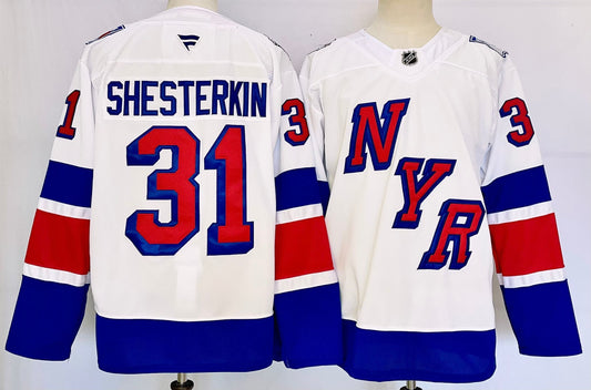 Men's New York Rangers Igor Shesterkin #31 White Player Jersey
