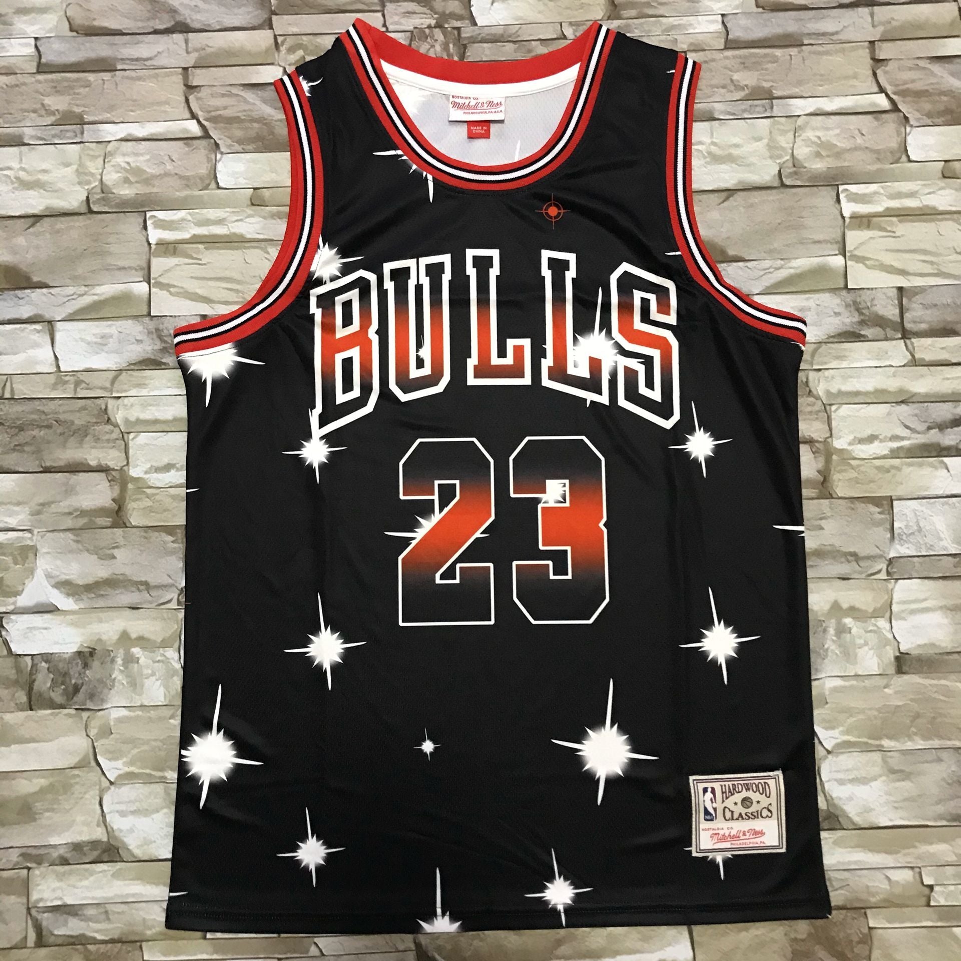 Men's Chicago Bulls Michael Jordan #23 Black Classics Swingman Jersey1