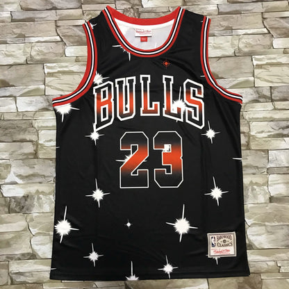 Men's Chicago Bulls Michael Jordan #23 Black Classics Swingman Jersey1