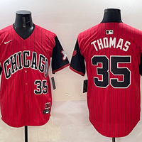 Men's Chicago White Sox Frank Thomas #35 Red/Black 2025 City Connect Limited Retired Player Jersey1