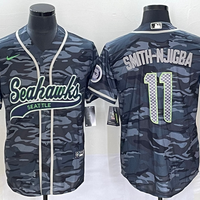Men's Seattle Seahawks Jaxon Smith-Njigba #11 Grey Camouflage Game Jersey Joint Edition